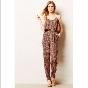 Anthropologie Floral Jumpsuit M